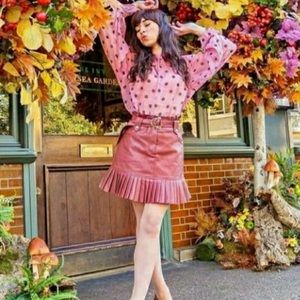 🌺 NWT/ ZARA/ Sheer Polka Dot Light Pink Blouse